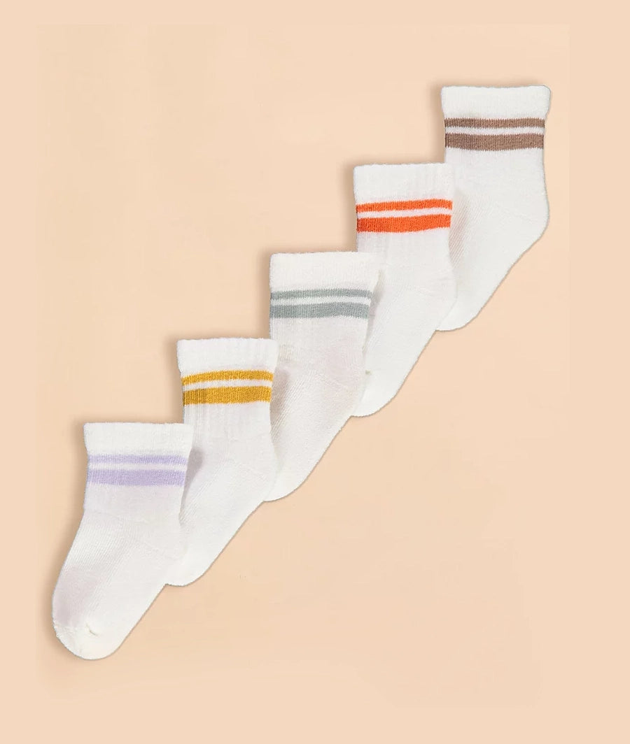 Little Angels Striped Cotton Rich Socks 5 Pack