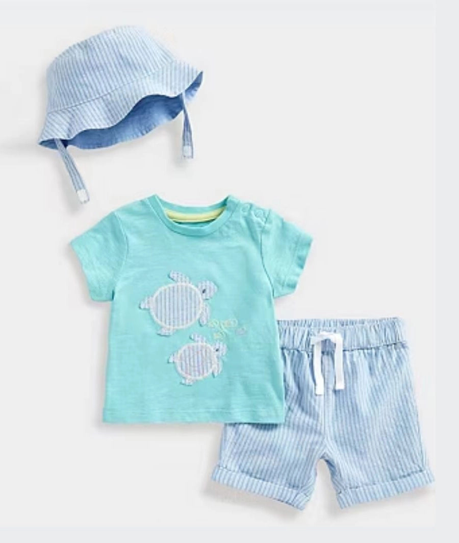 Turtle T-Shirt, Shorts and Hat Set