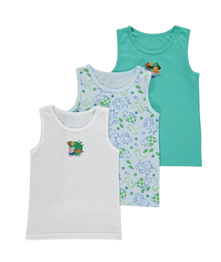 Peppa Pig George Pig Vests 3 Pack