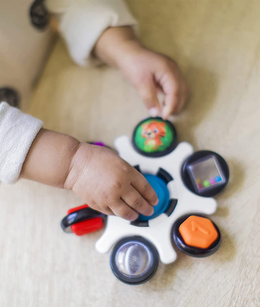 Baby Einstein Curiosity Clutch Fidget Sensory Toy and Pop It Rattle, BPA Free Infant Teether, Age 3 Months+, Multicolored – Image 2
