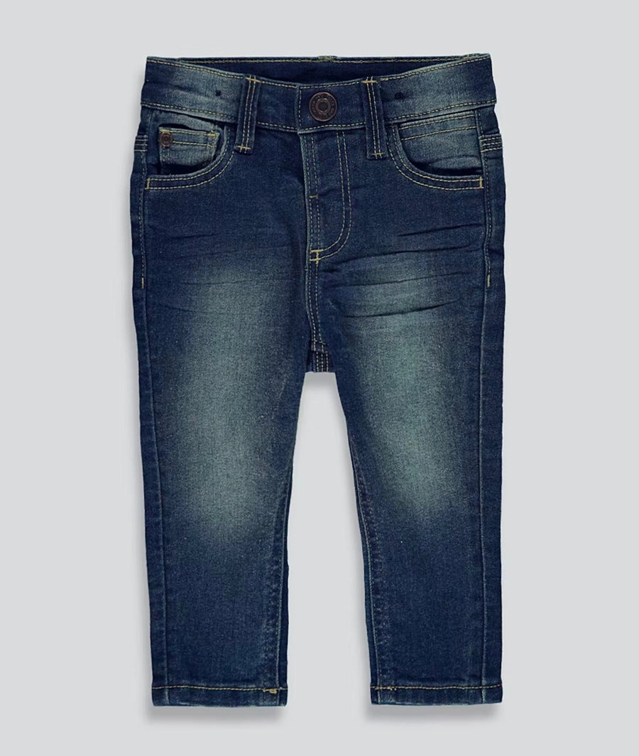 Blue Pull On Skinny Jeans