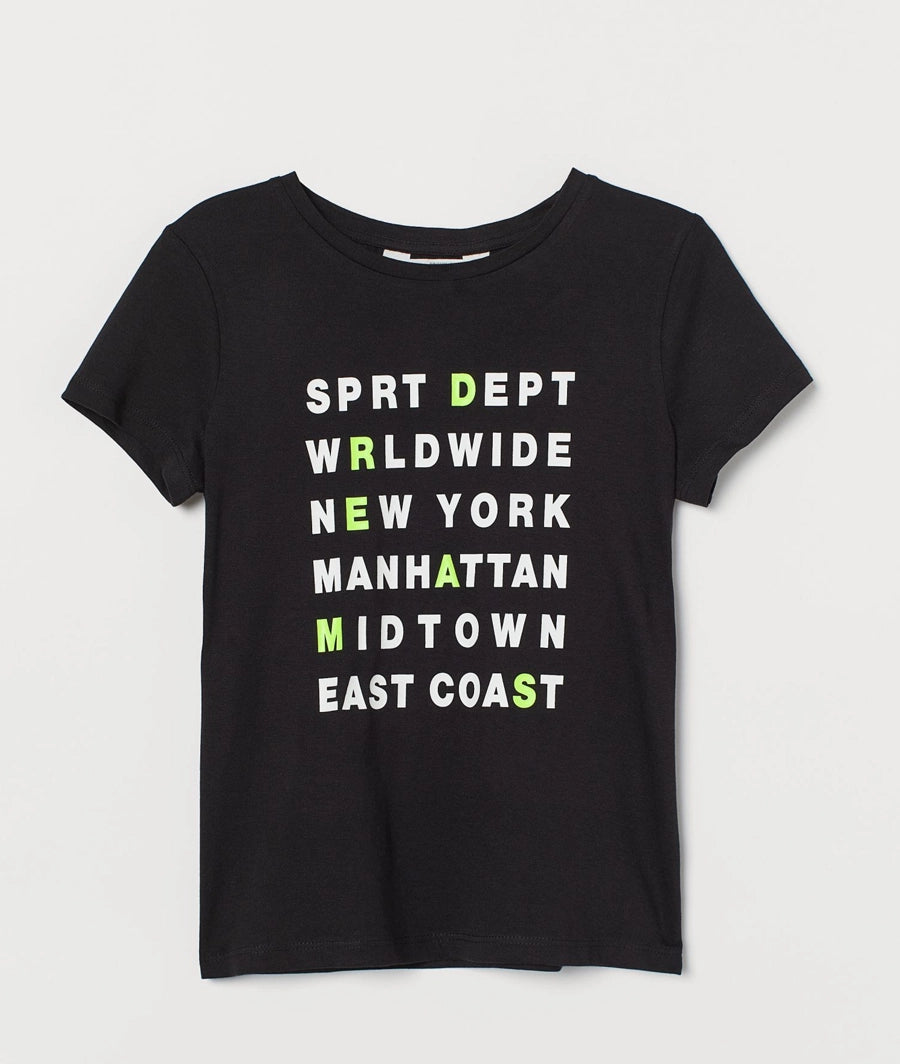 Printed Jersey Top 10-12 Y