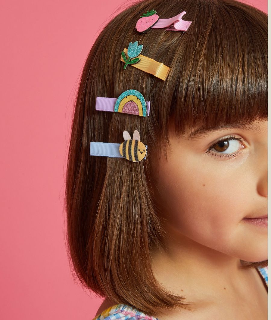 4-Pack Girls Spring Garden Salon Hair Clips – Image 3