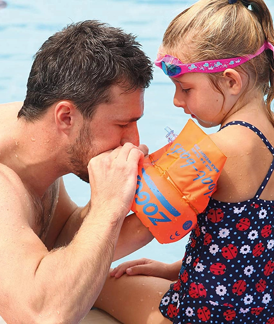 Zoggs Swimming Aid Children's Float Arm Bands - Orange, 0-12 months, up to 11 kg – Image 4