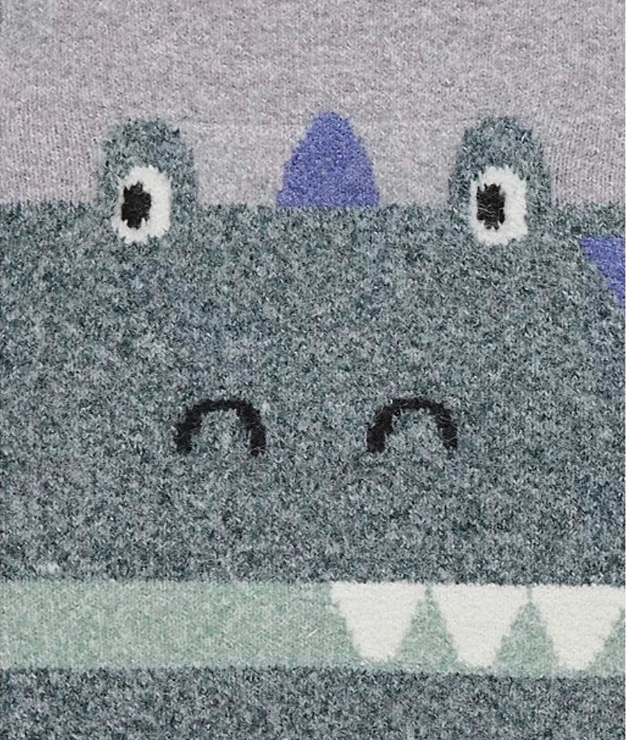 Grey Crocodile Knitted Jumper – Image 3