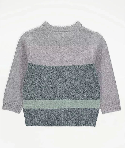 Grey Crocodile Knitted Jumper – Image 2