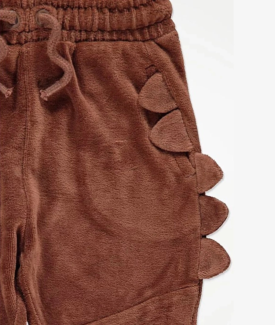 Brown Velour Dinosaur Spike Tracksuit – Image 5