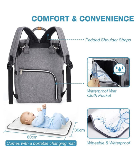 Lekebaby Nappy Changing Bag Backpack with Changing Mat – Image 2