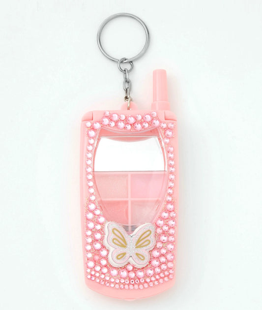 Pink Butterfly Flip Phone Bling Lip Gloss Set – Image 2