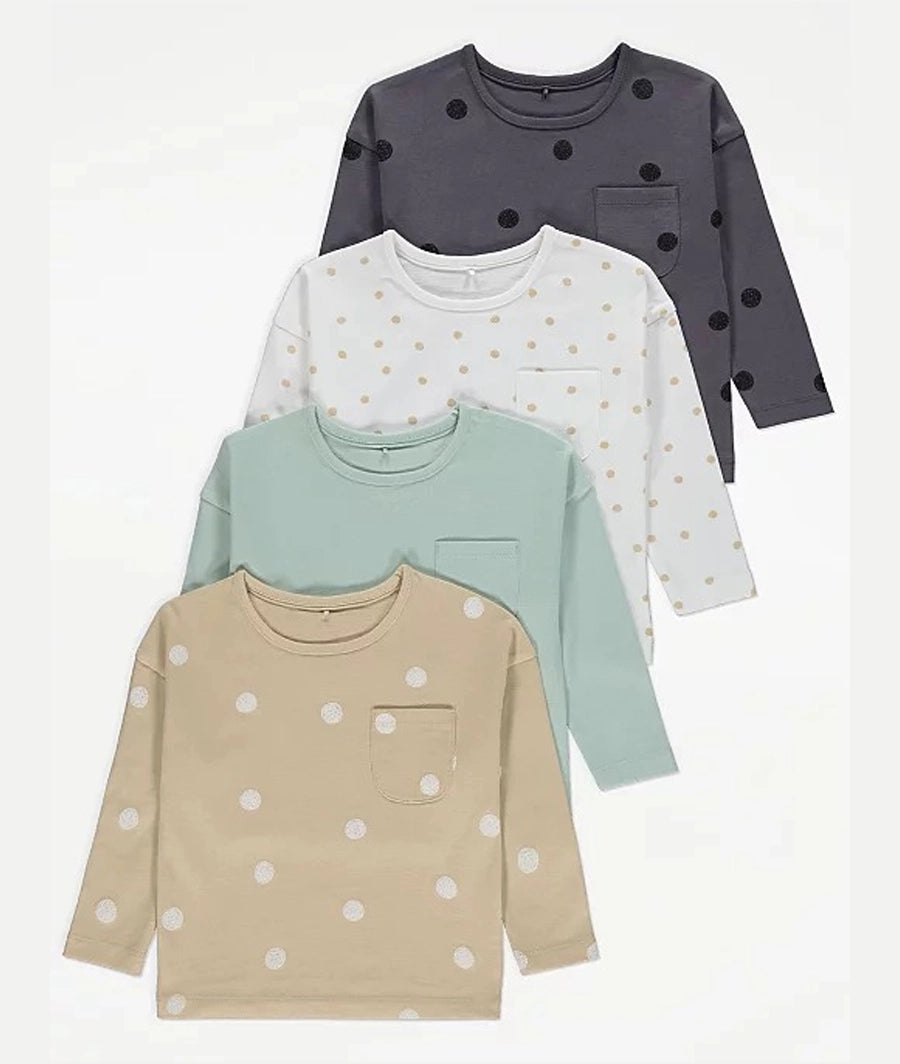 Polka Dot Print Tops 4 Pack