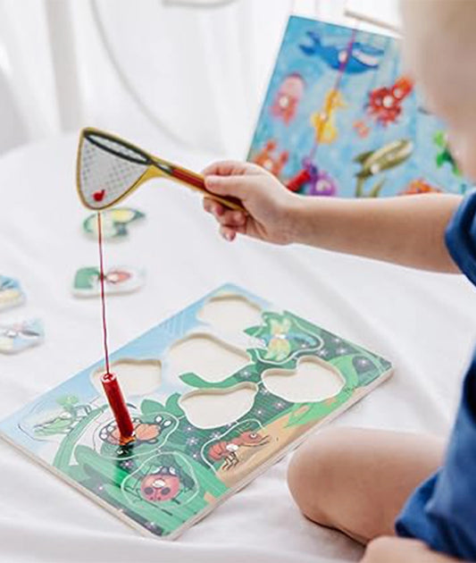 Melissa & Doug Magnetic Wooden Fishing Game – Image 2