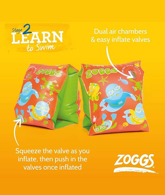 Zoggs Swimming Aid Children's Float Arm Bands 1-6 years – Image 2