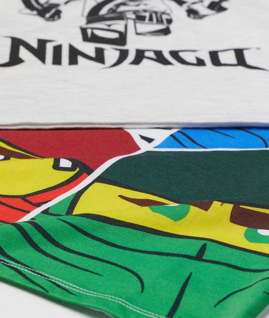 2-pack printed T-shirts (Light grey marl/Ninjago) – Image 2