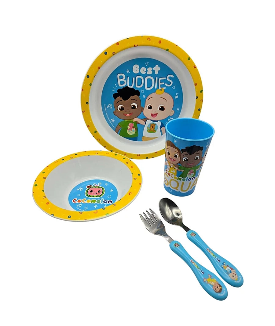 Cocomelon 5 Piece Kids Dinnerware Set
