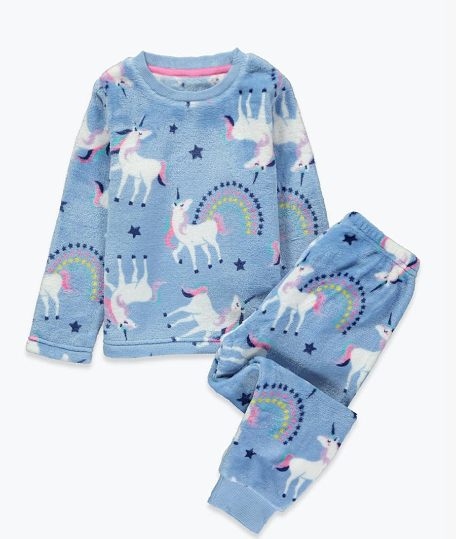 Unisex Unicorn Fleece Pyjama Set