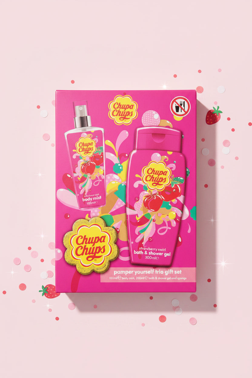 Chupa Chups Bath & Body Gift Set -Strawberry