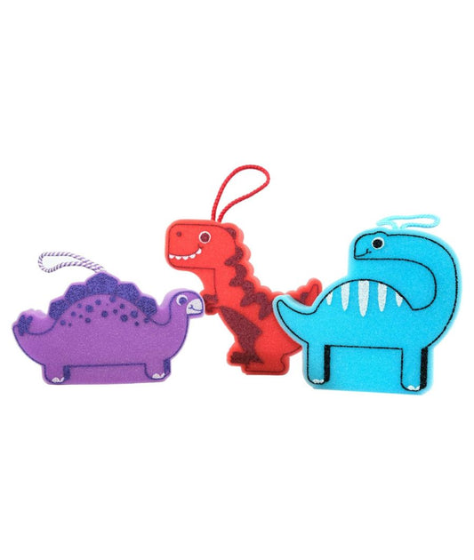 Fun Dino Sponges, Kids Bath Toys, Bath Sponge, Fun & Educational, 3+ Years, 3 Pack – Image 2