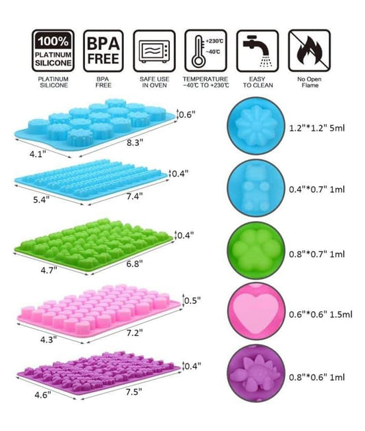 Silicone Sweet Moulds with 2 Droppers – Image 2