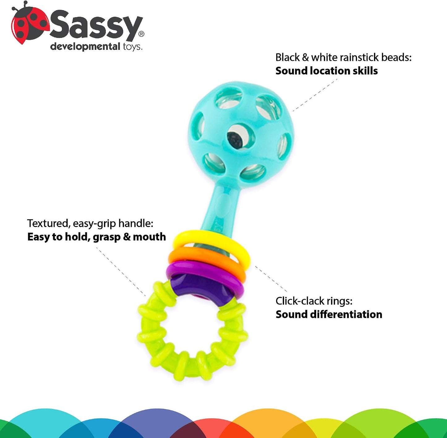 Sassy Baby Peek-A-Boo Beads Rattle - 0m+