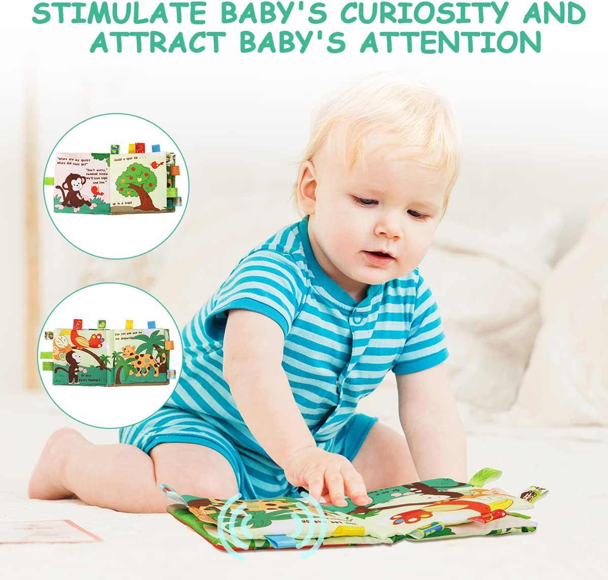 Vicloon Baby Soft Books 0-3 Year Old Toddlers Kids