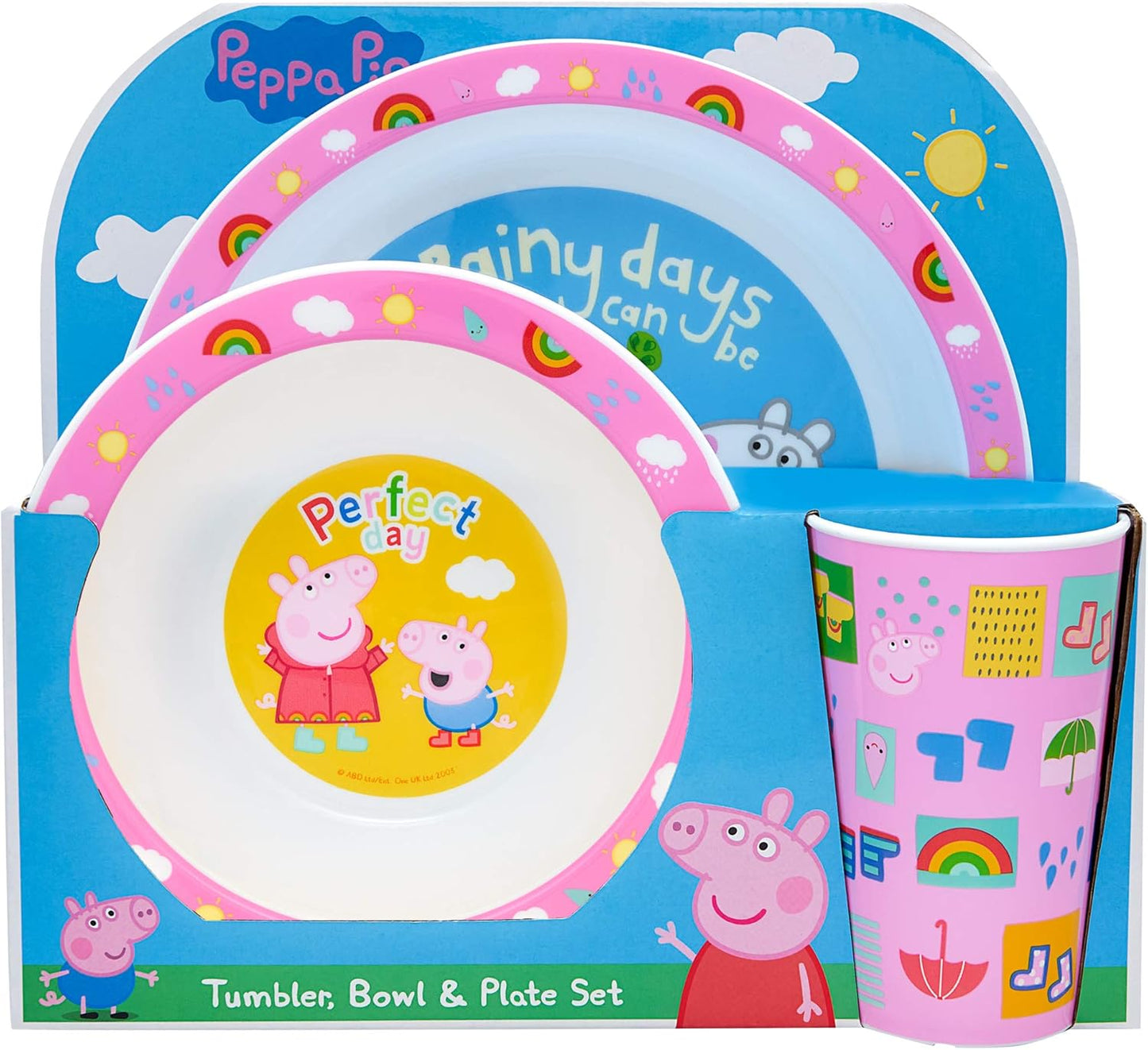 Peppa Pig Perfect Day Kids Tableware 3 Piece