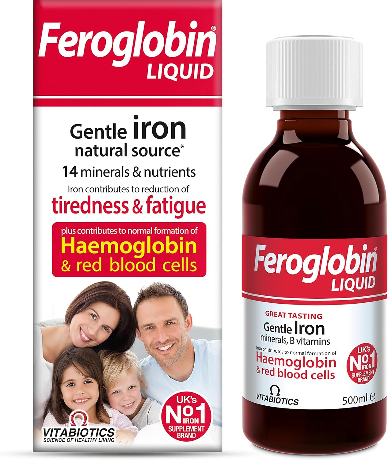 Feroglobin Gentle Iron and Nutrient Liquid 500 ml (for the whole family)