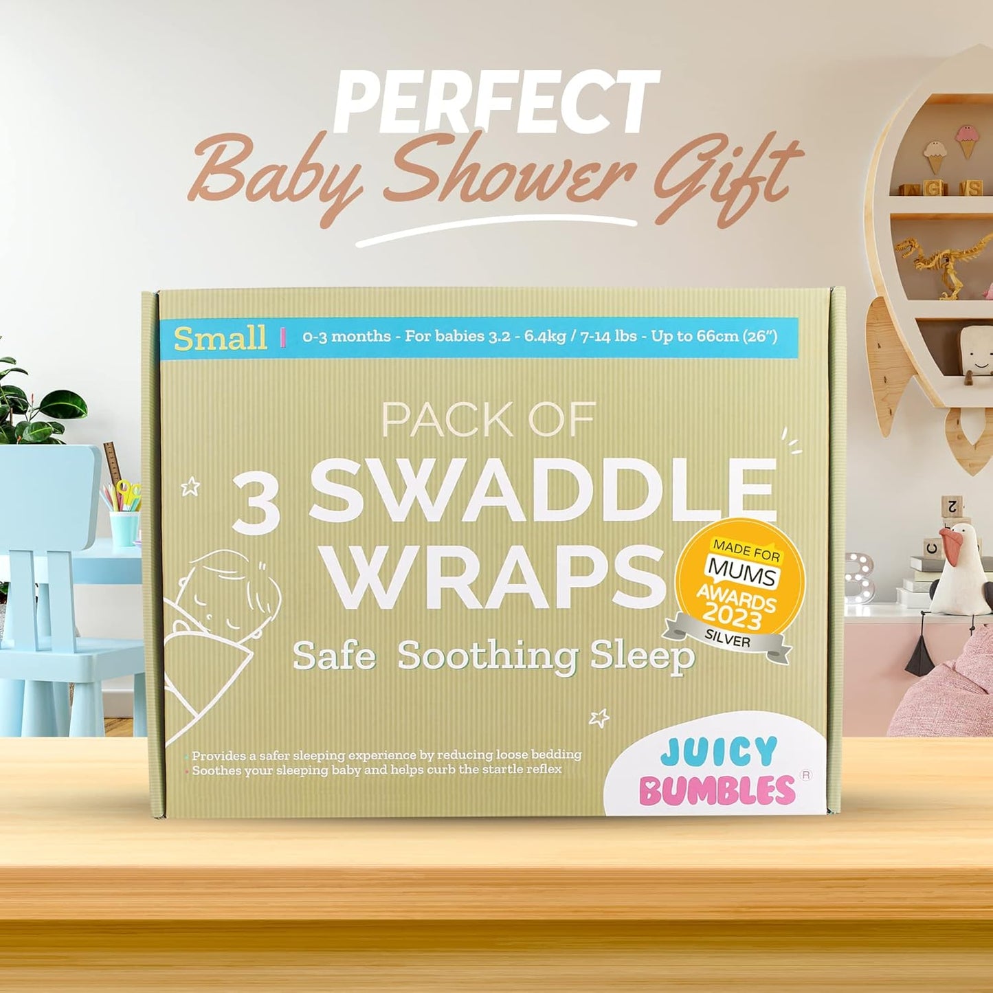 Swaddle Blanket 0-3 Months - 100% Cotton Baby Swaddle Wrap Newborn - Set of 3