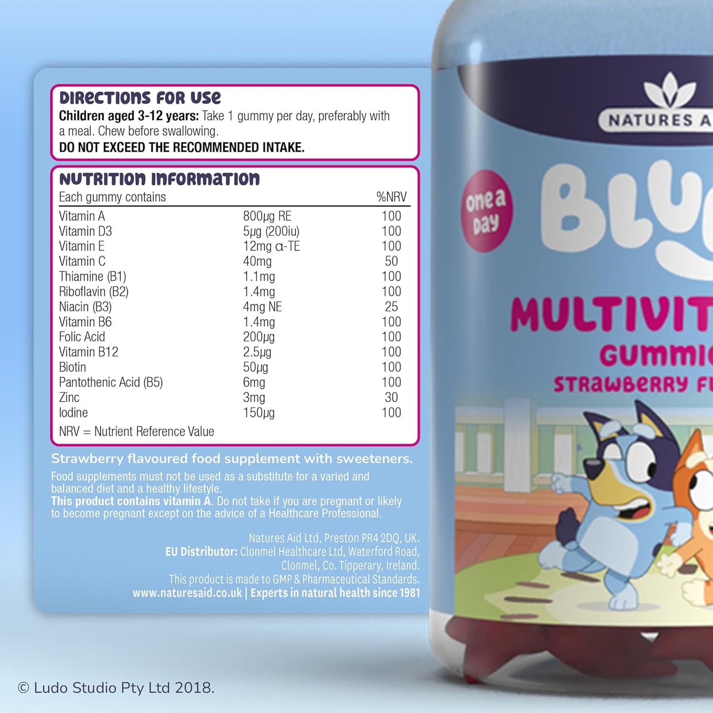 Bluey Multivitamin Gummies 3-12 Y