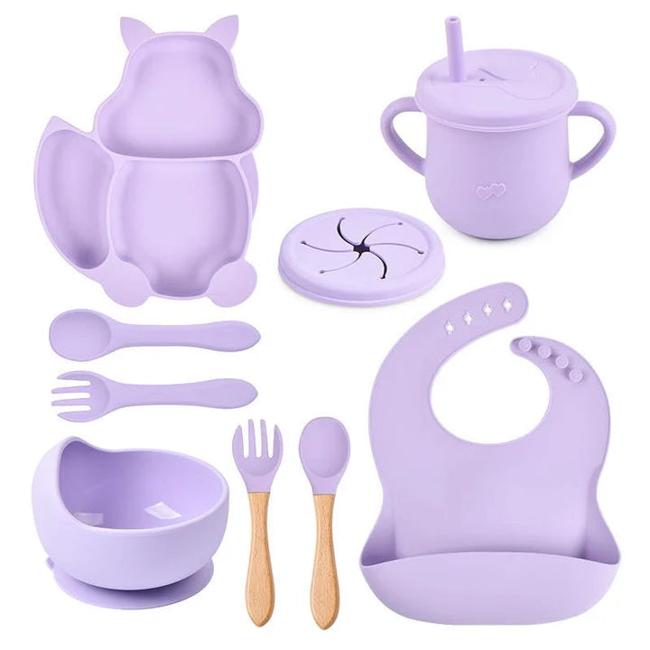 Little Lion 9 Piece Baby Weaning Set Lilac