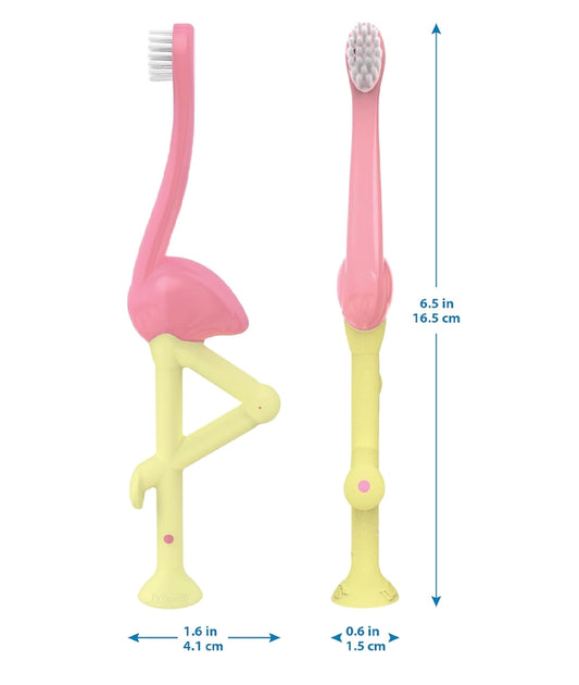 Dr. Brown's Baby and Toddler Toothbrush, Flamingo 1-Pack, 1-4 Years – Image 2