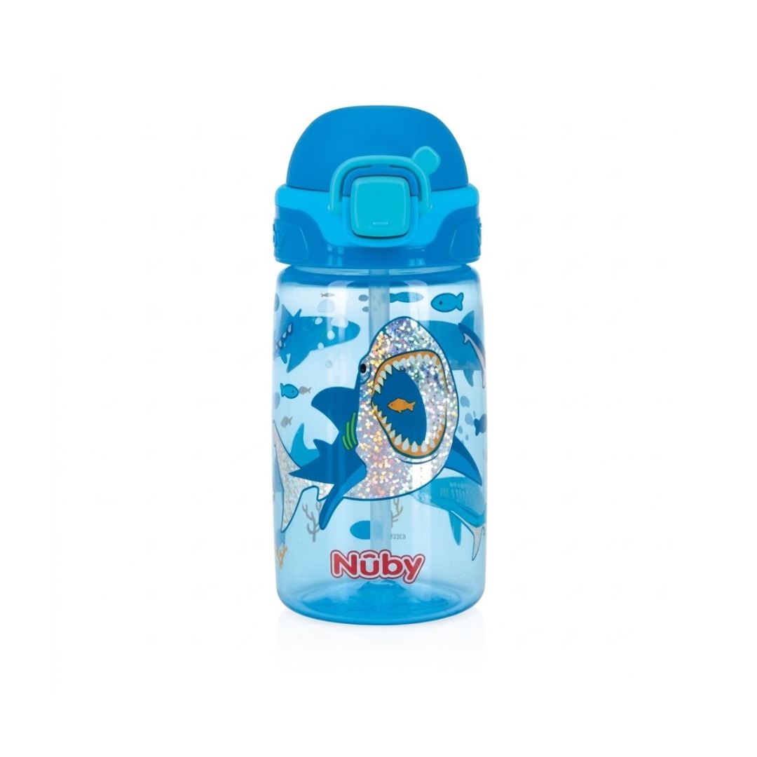 Nuby Thirsty Kids Flip-It Bolt Travel Straw Cup, 415 ml 18+ months