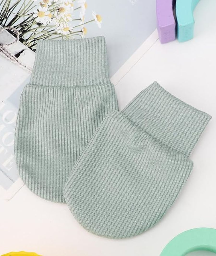 Newborn Baby Mittens Infant Gloves No Scratch Mittens Cotton Gloves for 0-6 Months – Image 6