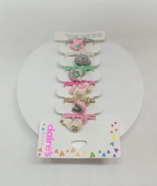 Claire’s Club Colorful Hair Ties – 6 Pack – Image 2