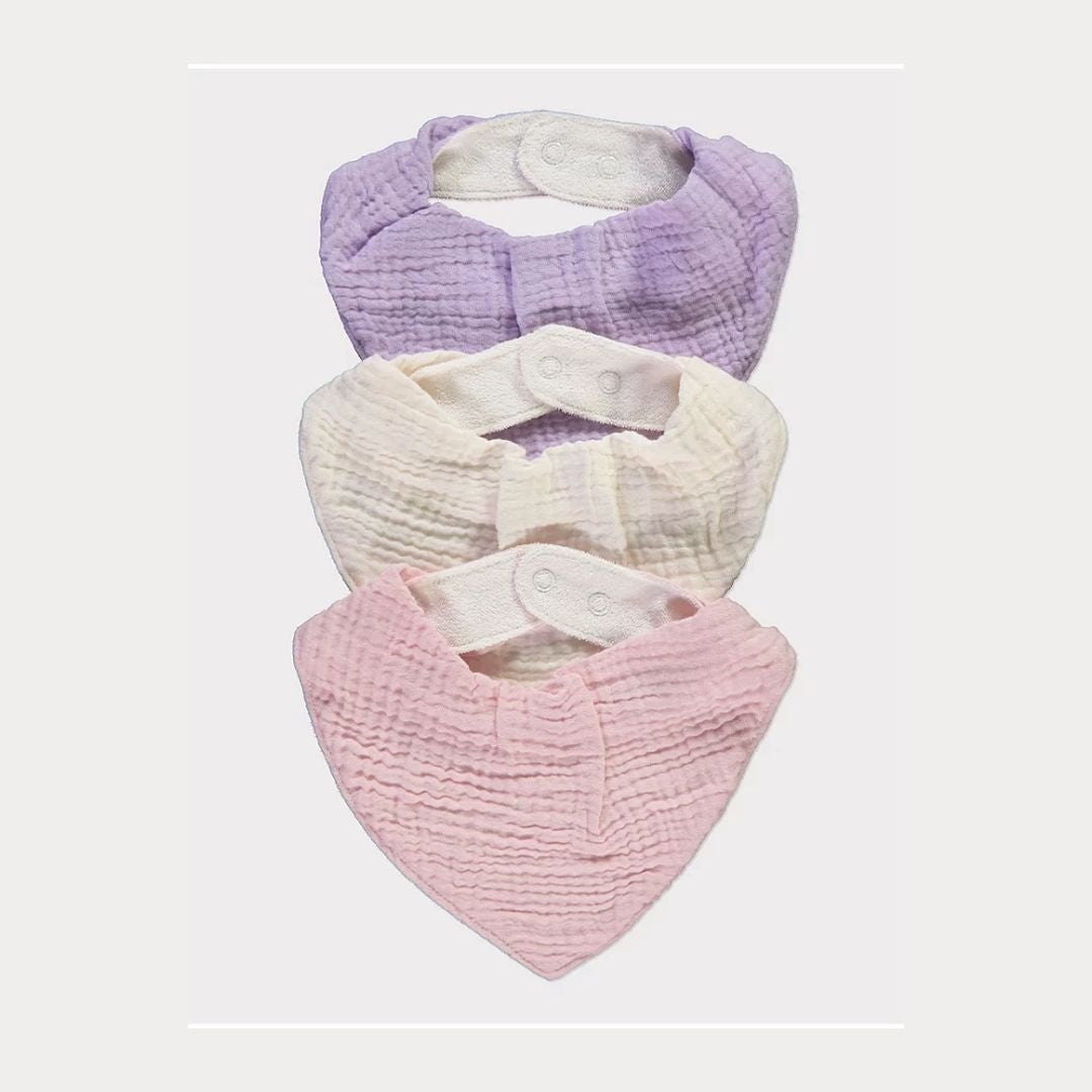 Pastel Textured Bibs 3 Pack