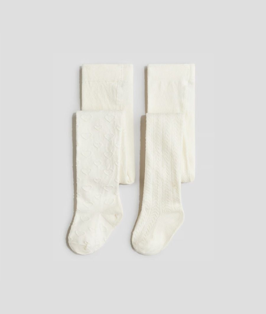 2-pack fine-knit tights (4-6 years)