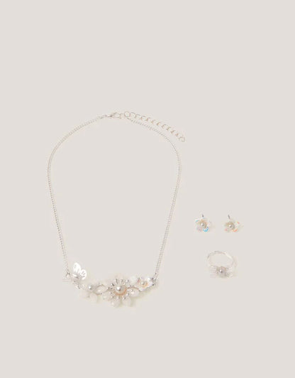 Flower &amp; Butterfly Jewellery Set
