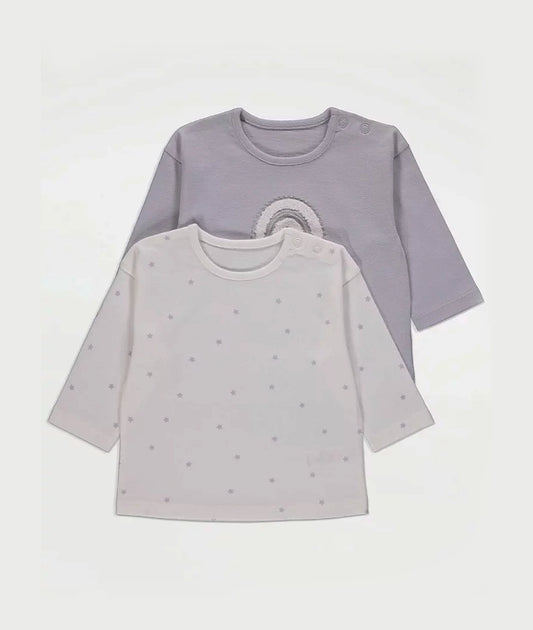 Rainbow Long Sleeve Tops 2 Pack