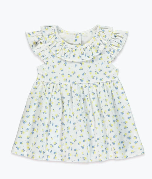 Girls Floral Frill Dress