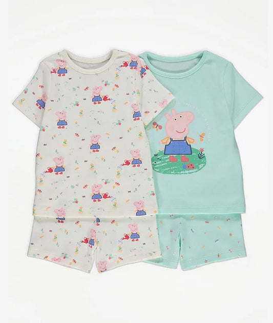 Peppa Pig Gardening Short Pyjamas 2 Pack