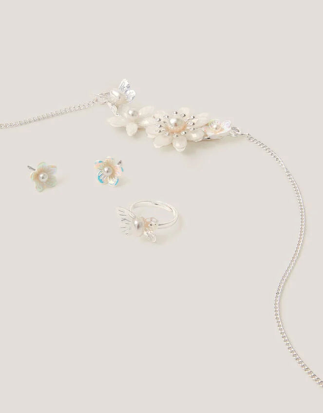 Flower &amp; Butterfly Jewellery Set – Image 2