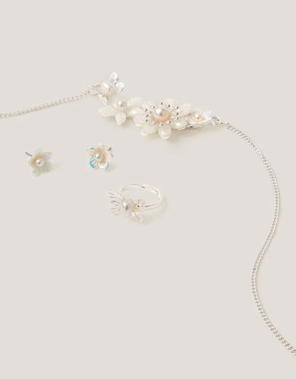 Flower &amp; Butterfly Jewellery Set – Image 2