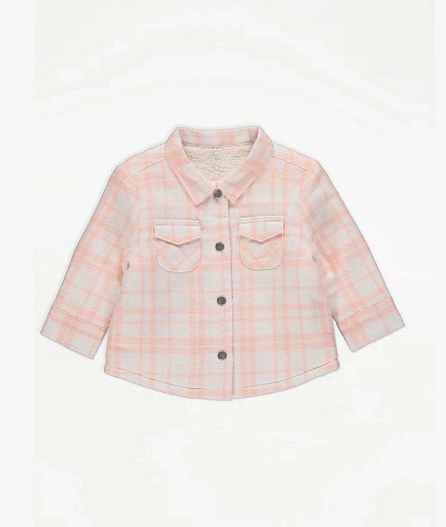 Pink Checked Shacket