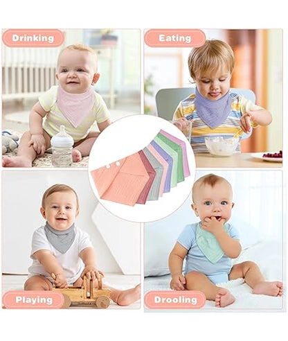 Baby Bandana Dribble Bibs Drool Bibs, 8 Pack Baby Bandana Bibs – Image 2