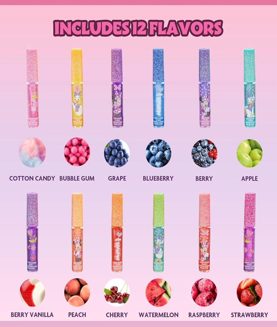 Minnie Mouse 12 Piece Plant Based Lip Gloss – Image 4