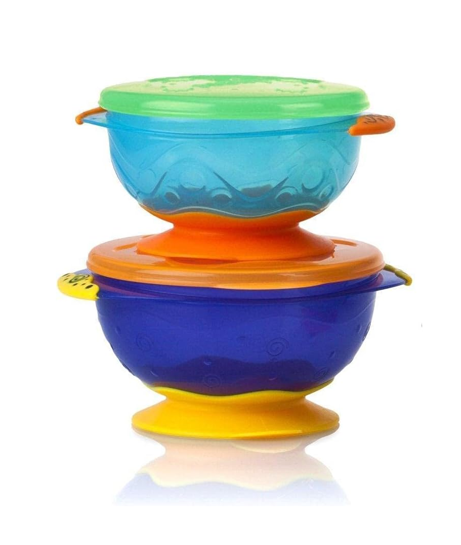 Nuby Stackable Suction Bowls (color may vary)