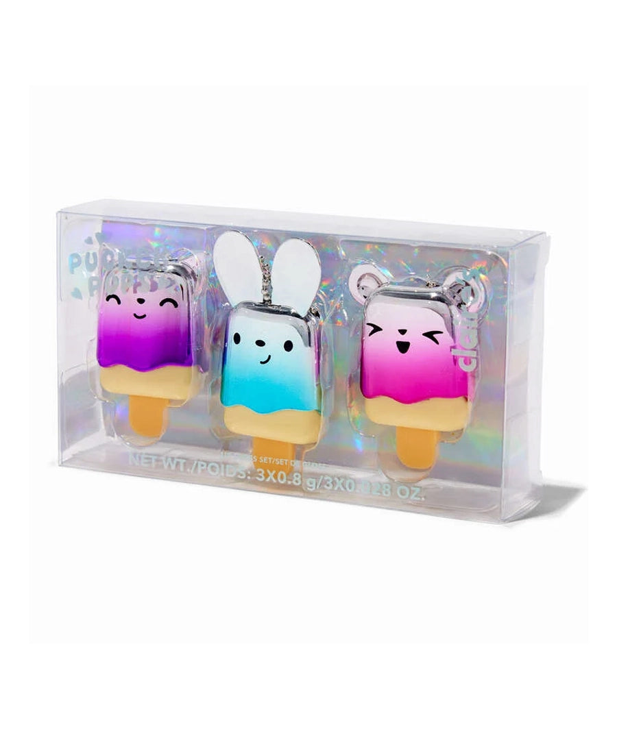 Pucker Pops® Chrome Bear Lip Gloss Set - 3 Pack