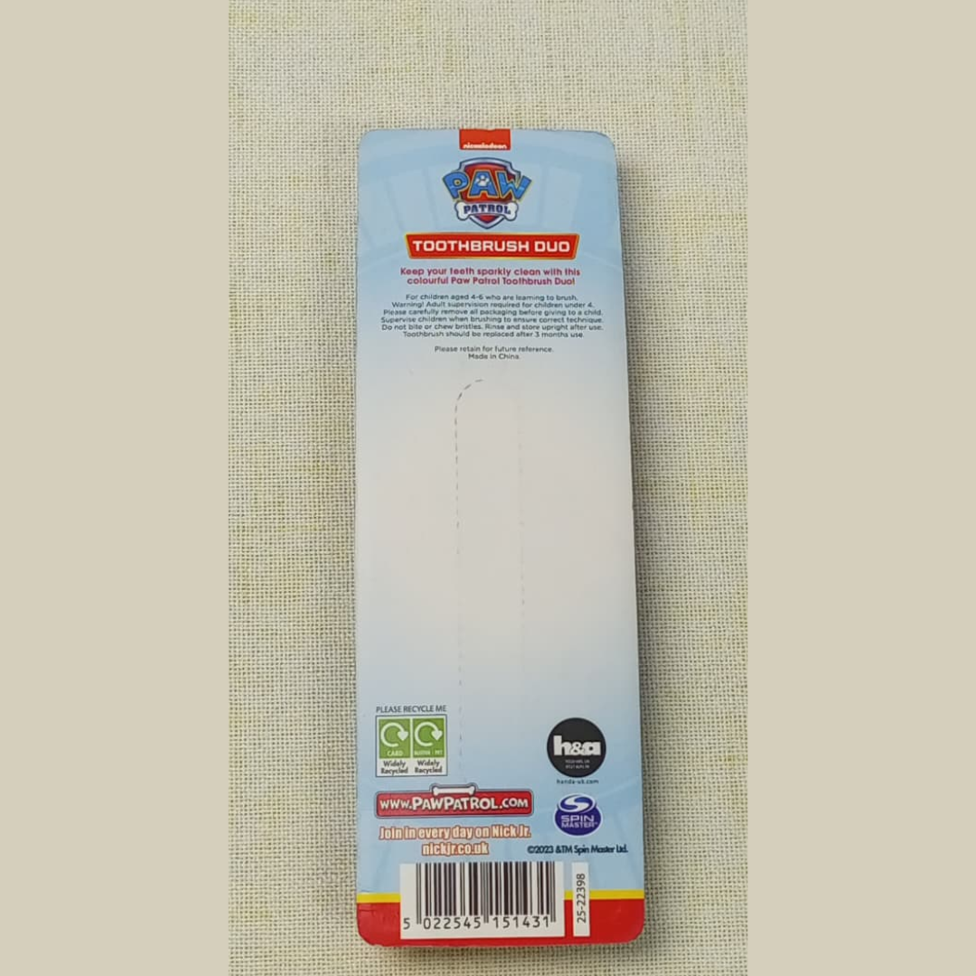 PAW Patrol Toothbrush Duo,4 to 6 years