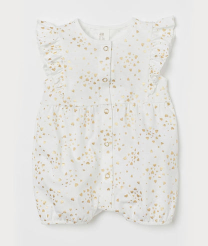 Frill-trimmed romper suit (3-4 Y)