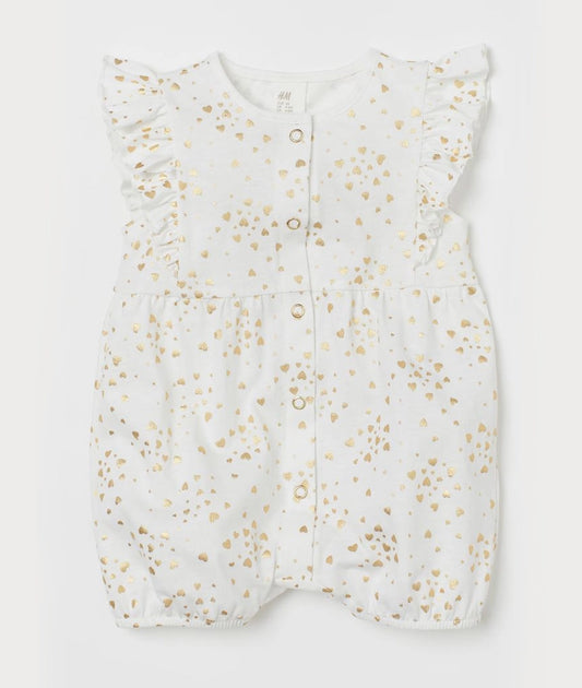 Frill-trimmed romper suit (3-4 Y)