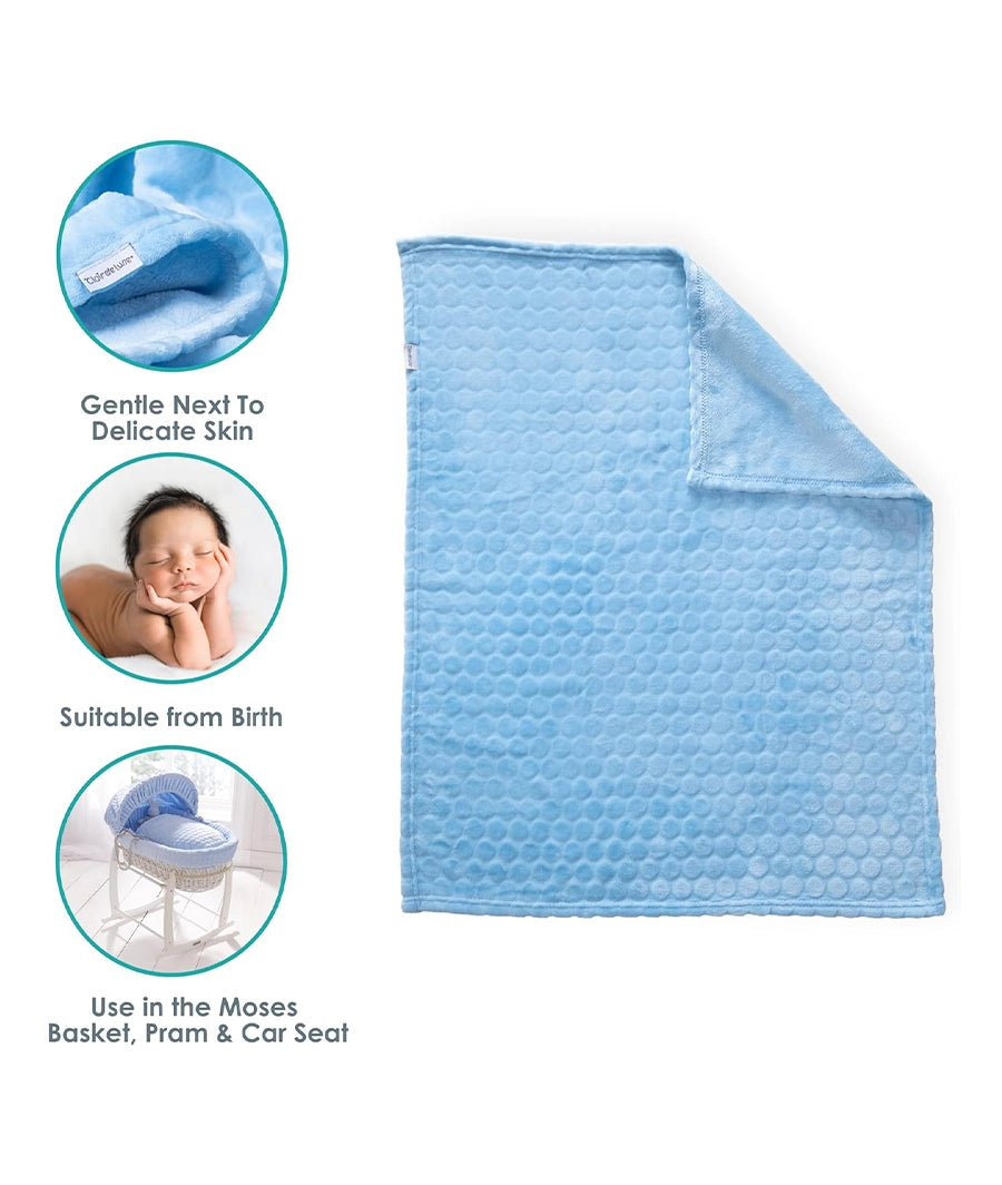 Marshmallow Soft Baby Pram Blanket 90 x 70 cm (Blue) – Image 4